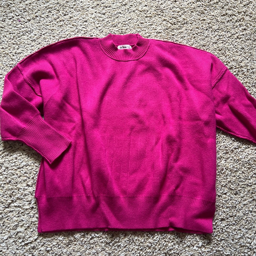 In Bloom Pink Turtleneck Sweater